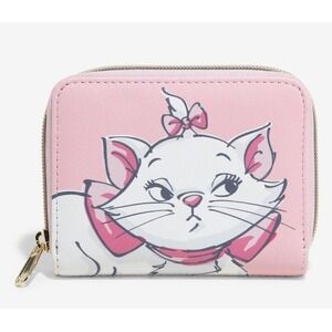 Loungefly Disney The Aristocats Marie Cat Flowers Pink Floral Zipper Wallet‎ NEW